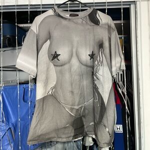 White Fox Boutique Monochrome Graphic Tee